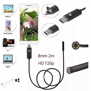 Endoscopio Camera Espiã 7mm Para Android Cabo 2m Usb Led em Oferta na Shopee
