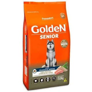 Alimento Golden Sênior 15kg Ração Cães Sabor Frango Arroz Premium Especial Cachorro Saudável Dog Pet em Oferta na Shopee