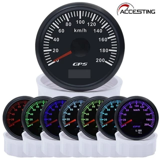 Velocímetro GPS De 52mm 7 Cores 0-200Km/h Para Caminhão De Barco De Carro