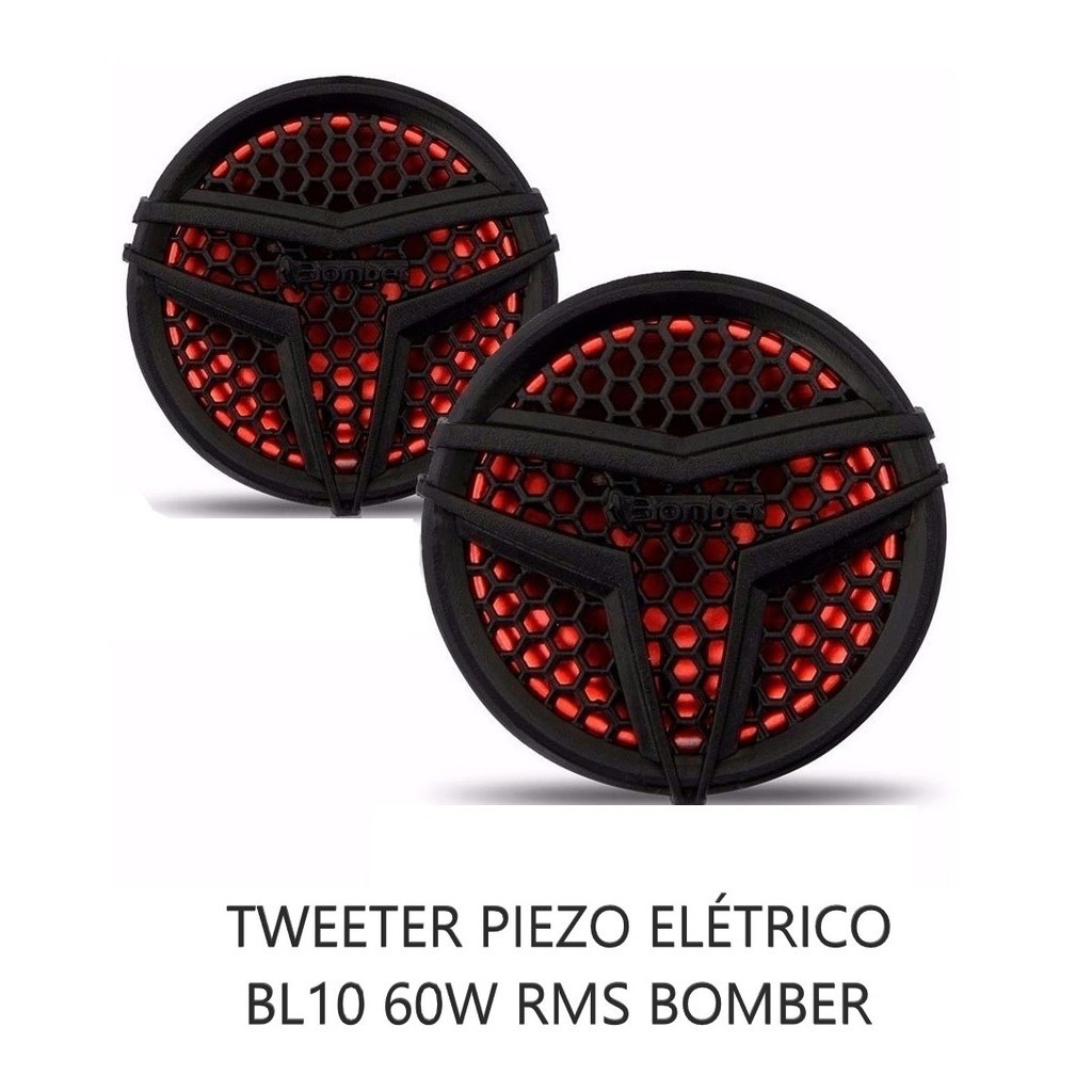 TWEETER PIEZO ELÉTRICO BL10 60W RMS BOMBER | Shopee Brasil