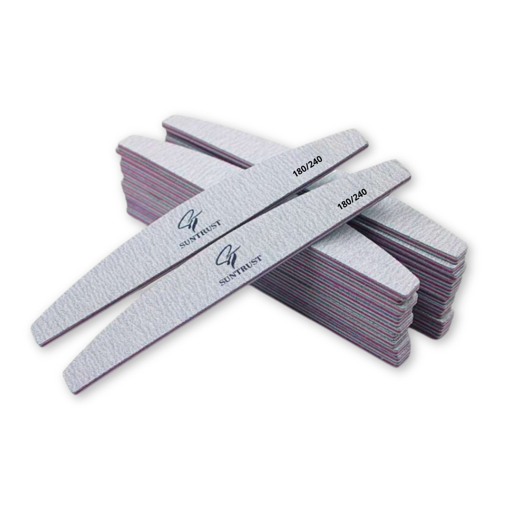 Kit 25 Lixas Boomerang Laváveis De Polimento180/240 Para Unhas Manicure Nail Designer Profissional