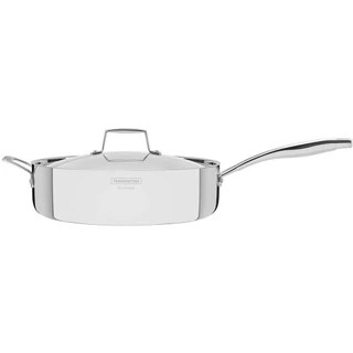 Frigideira Tramontina Grano em Aço Inox com Corpo Triplo com Tampa e Cabo 30 cm 5,6L