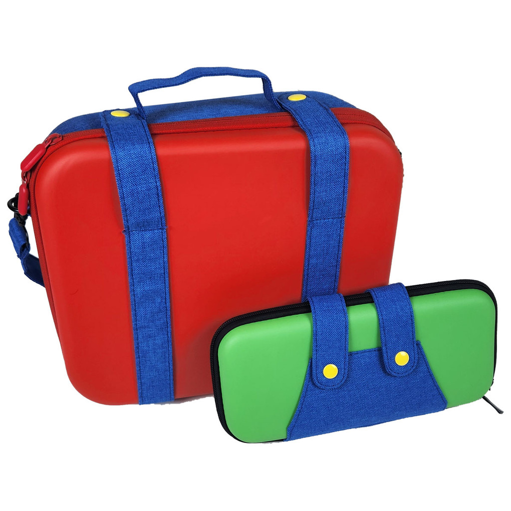 Bolsa Compatível Com Nintendo Switch Oled Mario Maleta + Case Estojo Luigi