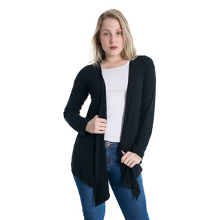 Cardigan Bico Manga Longa