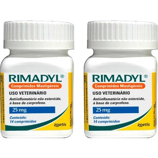 Rimadyl 25mg - 14 Comprimidos - Zoetis - 2 Unidades
