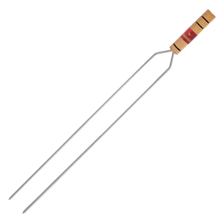 Espeto Churrasco Gaúcho Duplo 95cm Aço Cromado Profissional