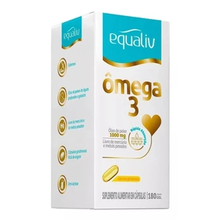 Suplemento Equaliv Omêga 3 Sabor Neutro com 180Cps em Gel