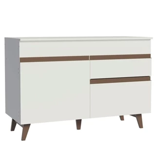 Balcão Gabinete de Pia Cozinha 2 Portas 1 Gaveta Branco Reims Madesa em Oferta na Shopee