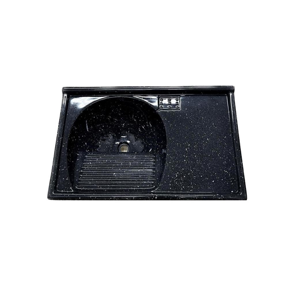 Tanque Sintetico Bancada Balcao Lavanderia 79cm Preto Rorato