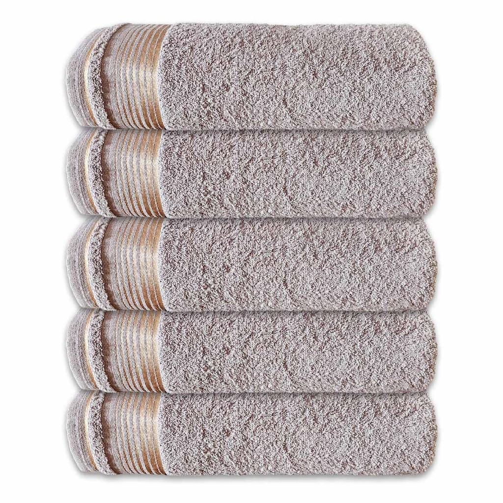 Kit c/ 5 Toalhas de Rosto Grossas Felpudas SOFT 100% Algodão Prata