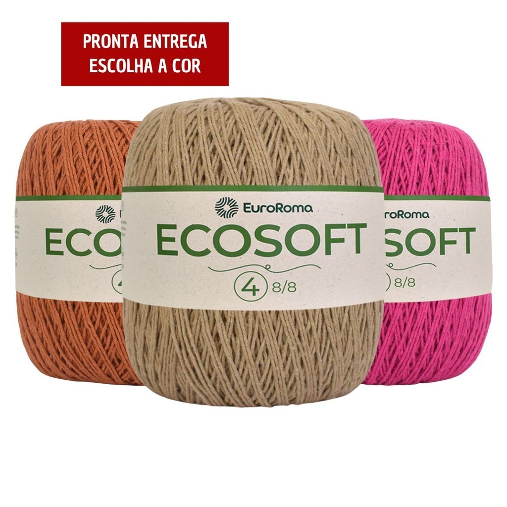 【Tomo】 Barbante EuroRoma Ecosoft Número 4 - 300g / 483 metros - Fio Macio