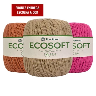 Barbante EuroRoma Ecosoft Número 4 - 300g / 483 metros - Fio Macio em Oferta na Shopee