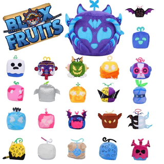（Entrega em 24 horas）Blox Fruits Pelúcia Brinquedos De Pelúcia Blox Fruits De Pelúcia Jogo Periférico De Leopardo Caixa De Impressão Boneca Púrpura