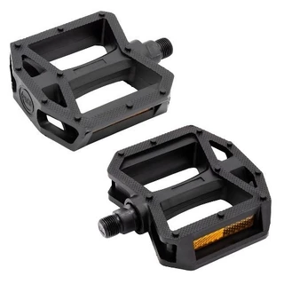 Pedal Plataforma Nylon 1/2 Fina Esfera Refletor Preto Paco