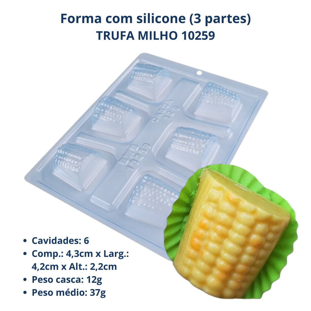 Forma Trufa Milho Cod 10259 Festa Junina (3 Partes 