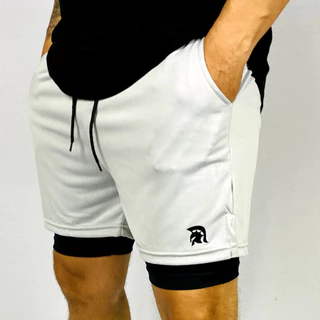 Bermuda Masculina Fitness Spartan para Academia Forrada