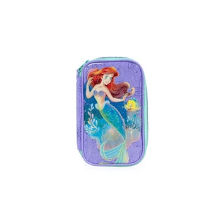 Estojo Escolar Infanto-Juvenil Feminino Ariel  Glitter Lilás