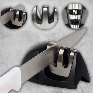 Afiador Amolador De Facas 2 Estágios Para Facas Tesoura Portátil Profissional Aço Inox Casa Cozinha em Oferta na Shopee