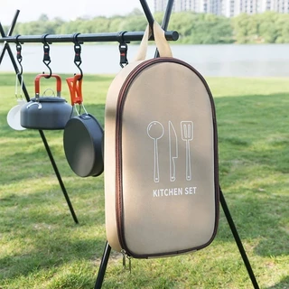 Novo - kit/ 8Pçs Conjunto de Utensílios Aço Inoxidável Cozinha Camping