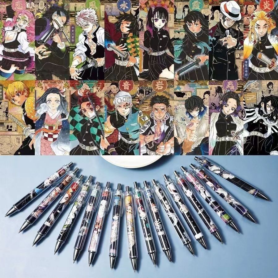 Caneta Demon Slayer Neutra Imprensa Automática Anime Estudante Preto ...