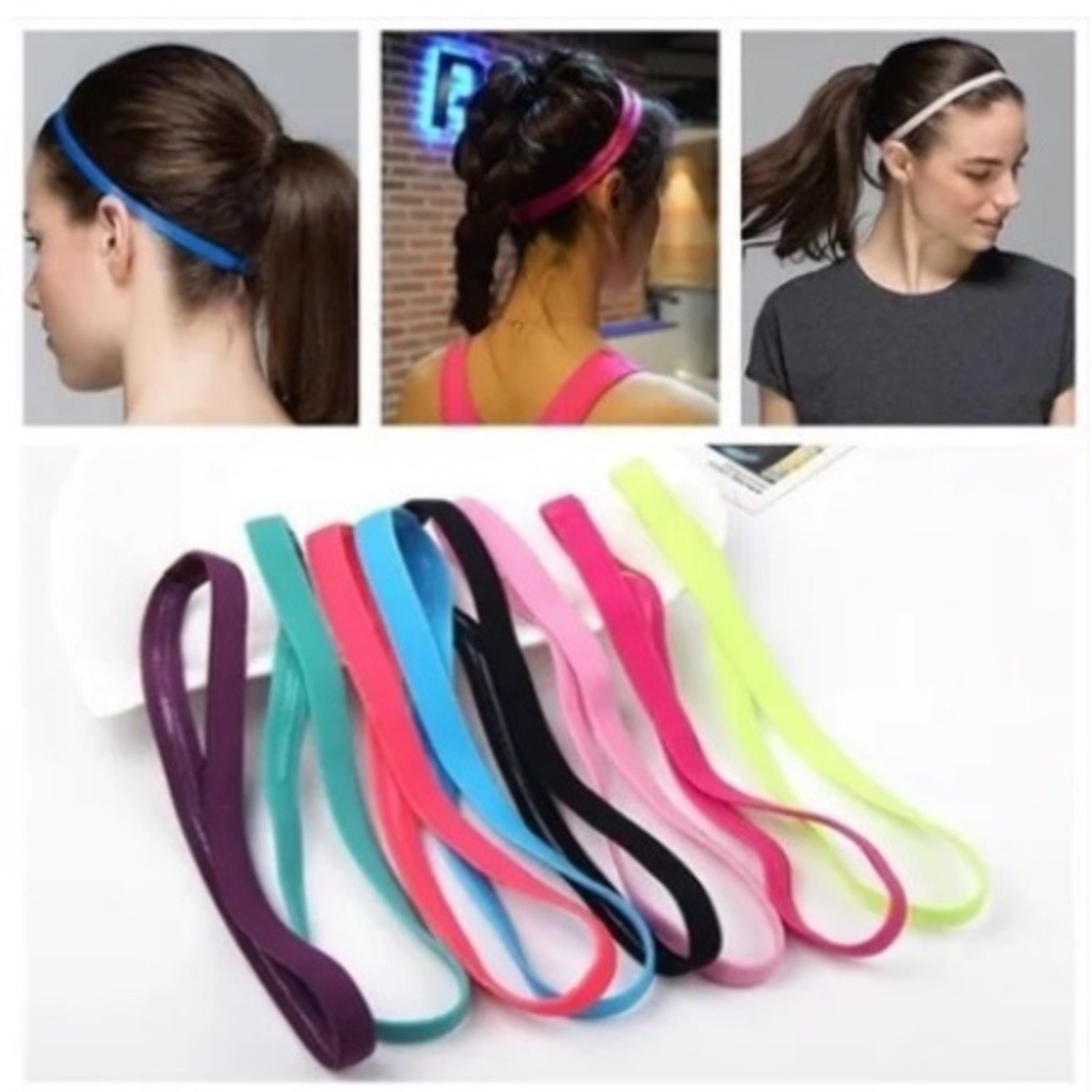 kit 6 Faixa Esportiva Cabelo Moda Fitness Unidade Elastano