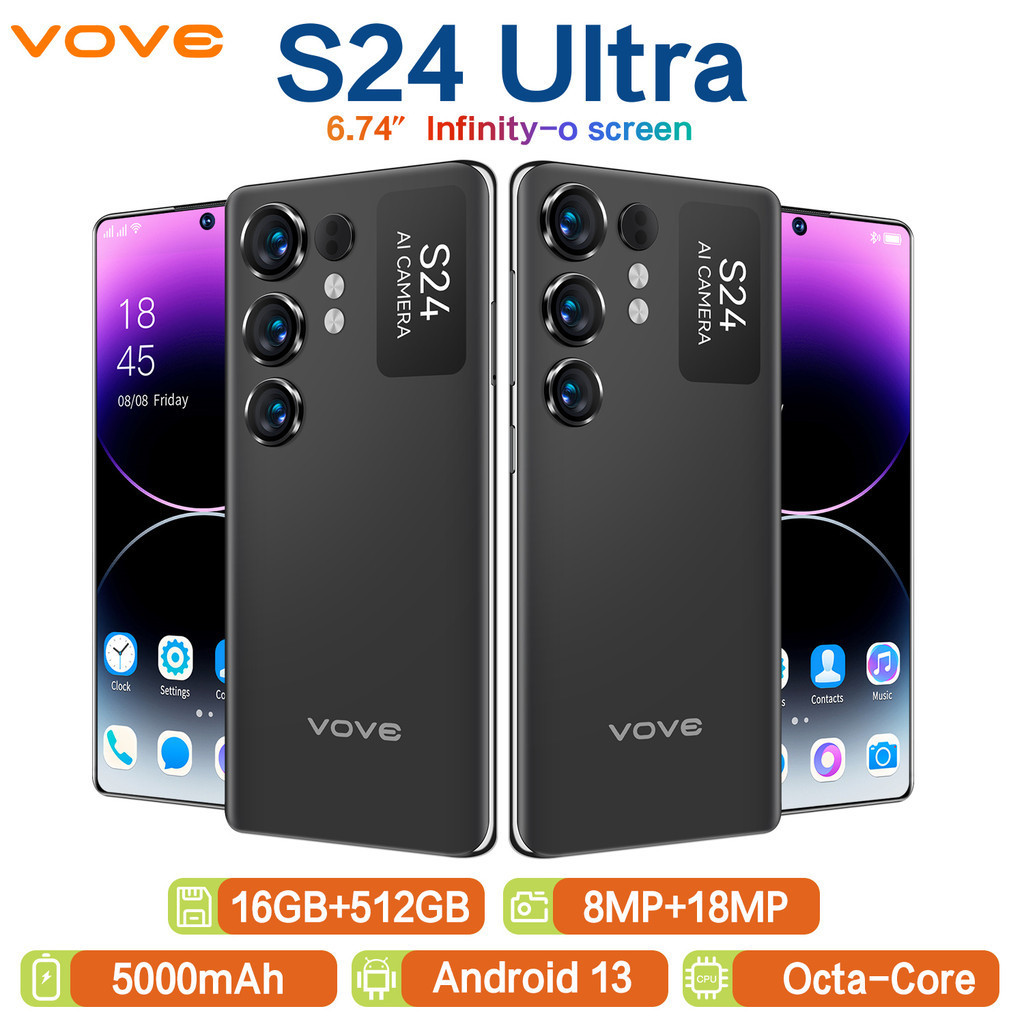 Smartphone Original S24 Ultra Mobile Android 13 4g/5g 6,74 Polegadas 16GB + 512GB Melhor Telefone De Jogo Do Ano Promoção De Desobstrução Armazém Mais Barato Dual SIM Wifi-G
