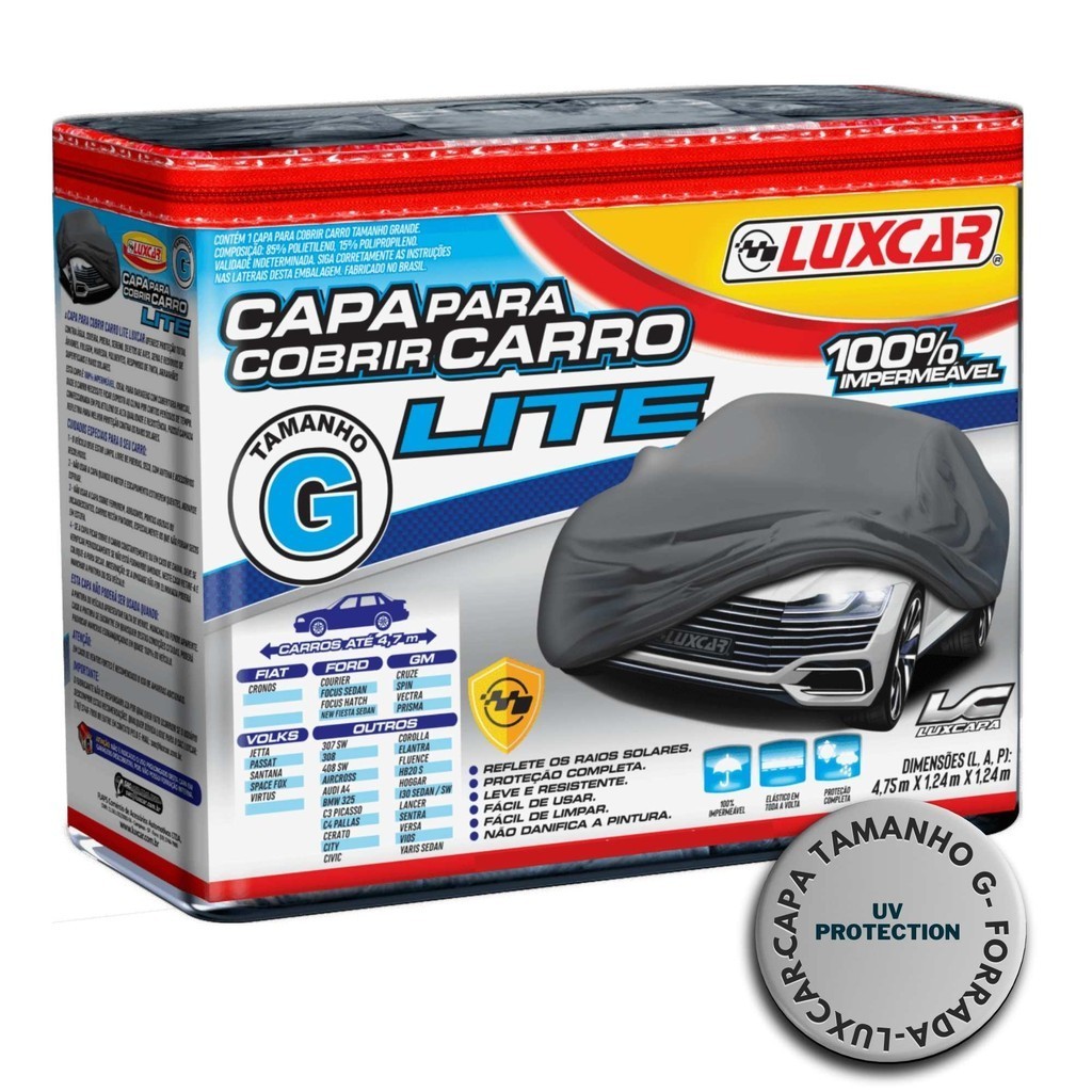 Capa Carro Tam G Luxcar Lite Forrada UV Protection