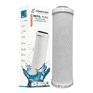 Refil Filtro Carvão Ativado Carbon Block 9 3/4 Retira Cloro