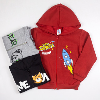 Kit 3 Jaqueta Moletom Felpado Infantil Menino Zíper e Capuz