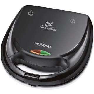 Sanduicheira Grill antiaderente 750 watts preta - S-12 - Mondial