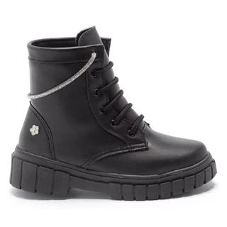 Bota Feminino Infantil Menina Coturno Botinha Cano Curto com Brilho Tininha