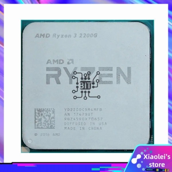 thumbnail interactive-video image 1 of AMD Ryzen 3 2200G Processor – R3-2200G 3.5GHz 4-Core 4-Thread Socket AM4 65W (Open Box, Tested) 1 of 3
