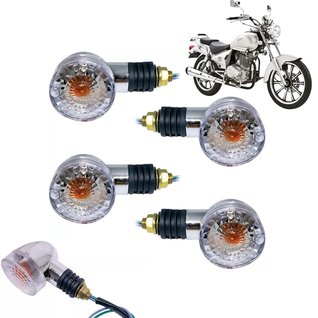 Seta Pisca Dafra Kansas 150 Dianteiro + Traseiro Kit Completo Com 4 Peças