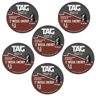 6un - CHUMBINHO MISSIL ENERGY 5,5MM - C/ 125PC - TAG