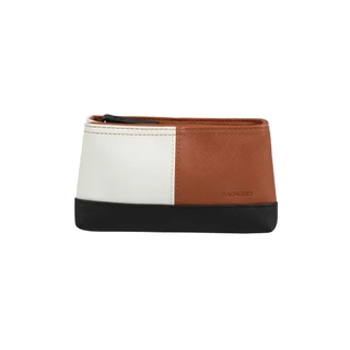 Necessaire Feminina Pequena Recortes Preta e Branca