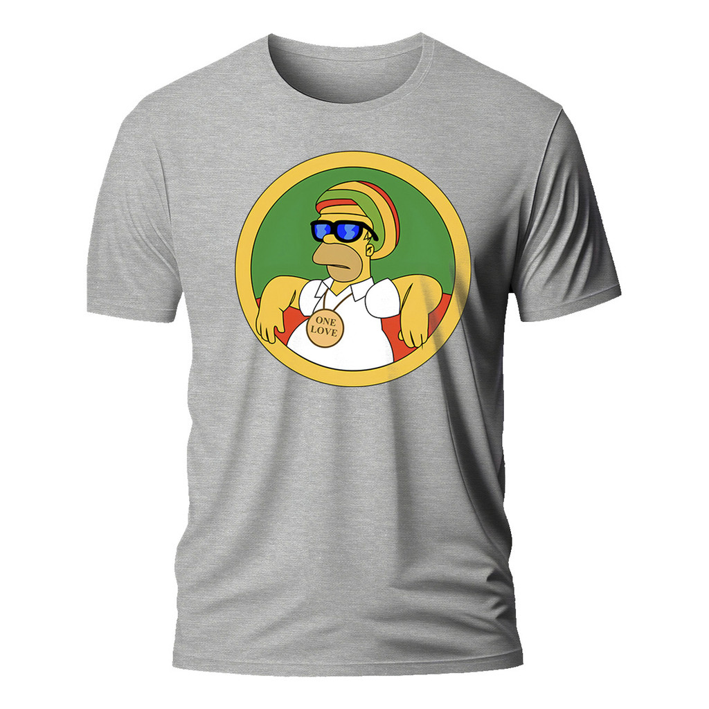 Camiseta Homer Simpson Rastafari Raggae 4i20 100% Algodão | Shopee Brasil