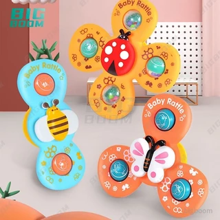 3 Pcs Baby Bath Toy Suction Cup Teether Spinner Top Brinquedos Giratórios Para Crianças