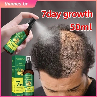 Eelhoe spray de gengibre para crescimento capilar, 50ml, essência de crescimento rápido do cabelo, ingredientes naturais eficazes de gengibre, cuidados com o cabelo sem efeitos colaterais