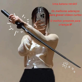 65cm Retráctil 3d Impressão Espada Samurai , Faca De Gravidade 3d , Adereços De Natal , Descompressão , Brinquedos Retrácteis Criativos , Presentes Para Crianças