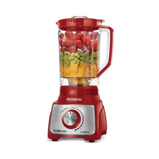 Liquidificador Mondial Turbo Inox L-1100 RI Vermelho - 220V