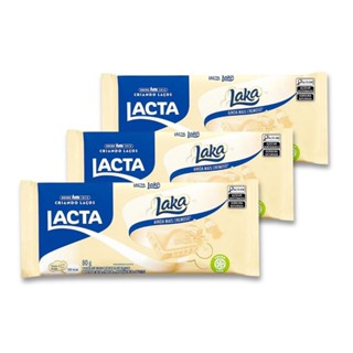 Chocolate Branco Laka Tablete Lacta Kit 10 unidades 34g