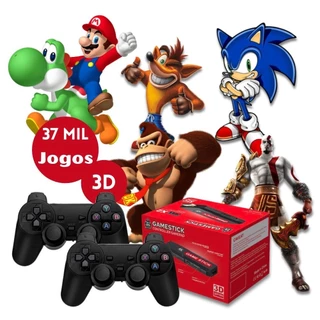 Game Stick 3D Retro X2 20 Mil Jogs Controles Sem Fio 4K 3D.