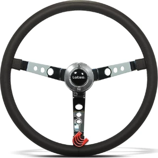 Direção Volante Esportivo Muscle Clássico Tunning Universal em Couro Natural Lotse Big Block BIG-PR em Oferta na Shopee