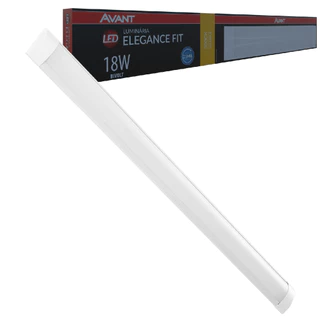 Kit 3 Luminaria Led 18w Sobrepor Slim Fit 50cm Branco Quente 3000K