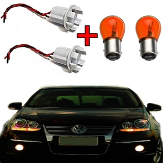 Kit Soquete 2 Polos Universal + Lâmpadas Ambar Seta Conjugada em Oferta na Shopee