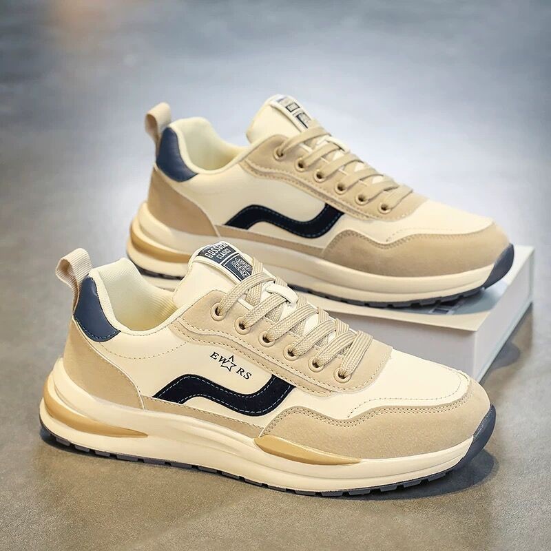 Sapatos masculinos Forrest Gump no verão, esportes de fundo branco espesso, pai casual respirável aumenta o senso de design dos alunos, tênis de corrida