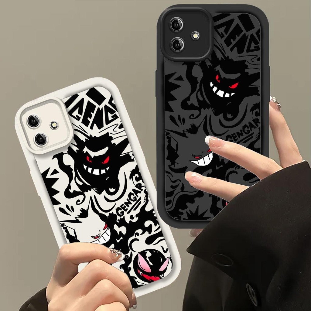 Caixa Para Smartphpne Samsung A05 Pacote Completo De Proteção Anti-Queda Matte Retro Estilo Soft Phone Com Pokemon Gengar