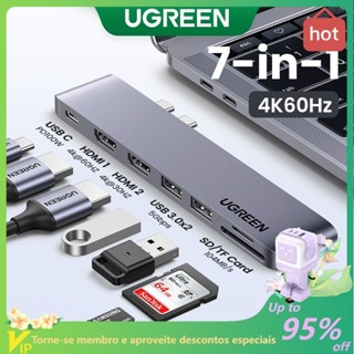 UGREEN 6 Em 1 7 Portas HUB HDMI PD100W USB3.0 Leitor De Cartão Adaptador Multifuncional
