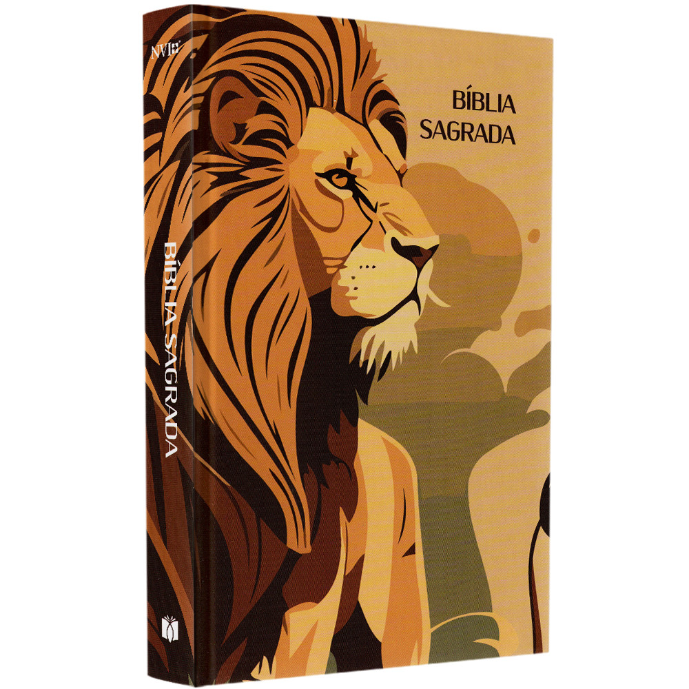 A Bíblia Sagrada Capa Leão | NVI | Letra Normal | Capa Dura | Shopee Brasil