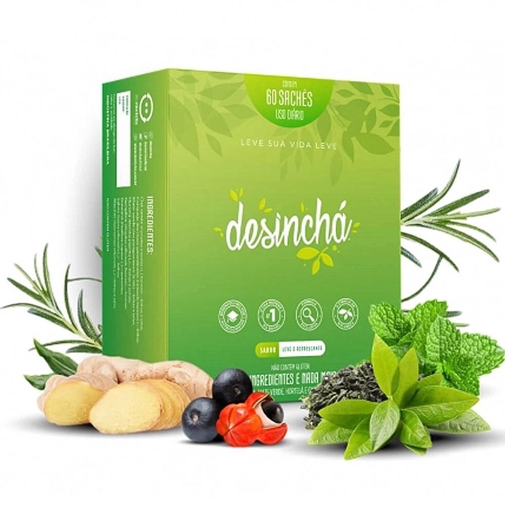 Suplemento em chá Desinchá 60 días em caixa 60 und | Shopee Brasil